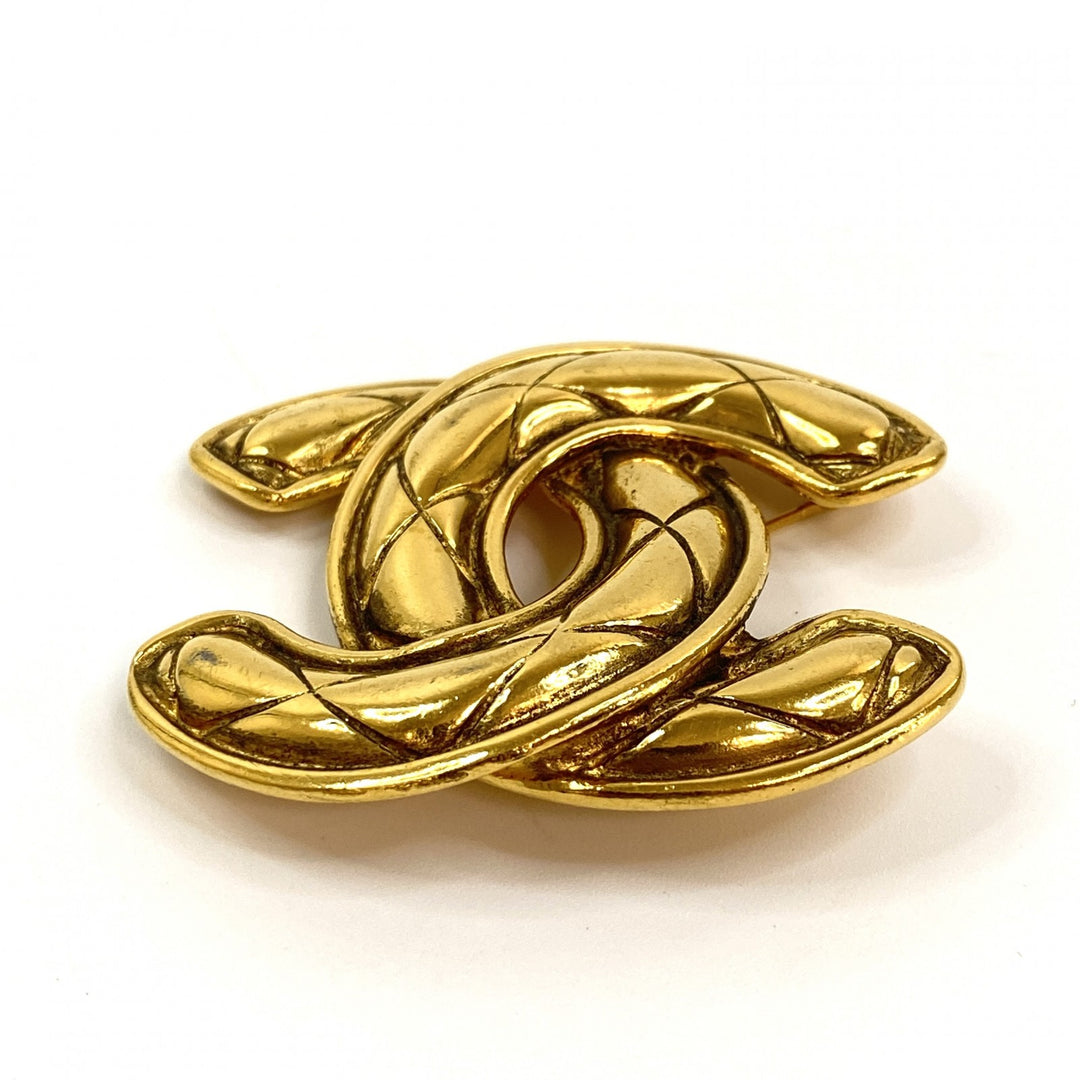 シャネル CHANEL レディース ブローチ マトラッセ ココマーク ゴールド ビンテージ