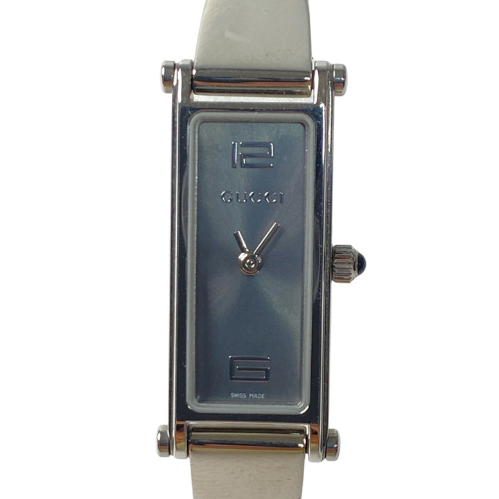 グッチ GUCCI レディース 1500L バングルウォッチ グレー文字盤 SS クォーツ