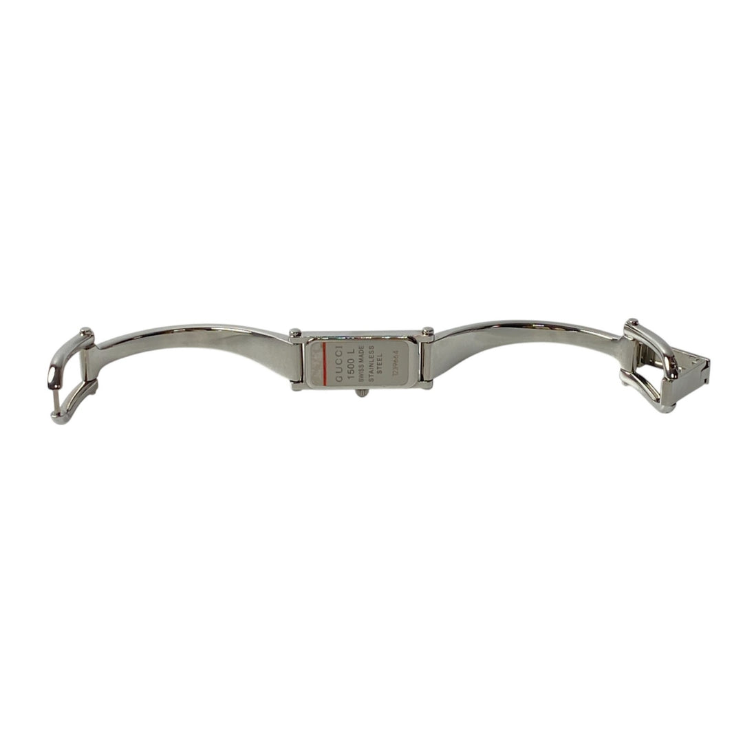 グッチ GUCCI レディース 1500L バングルウォッチ グレー文字盤 SS クォーツ