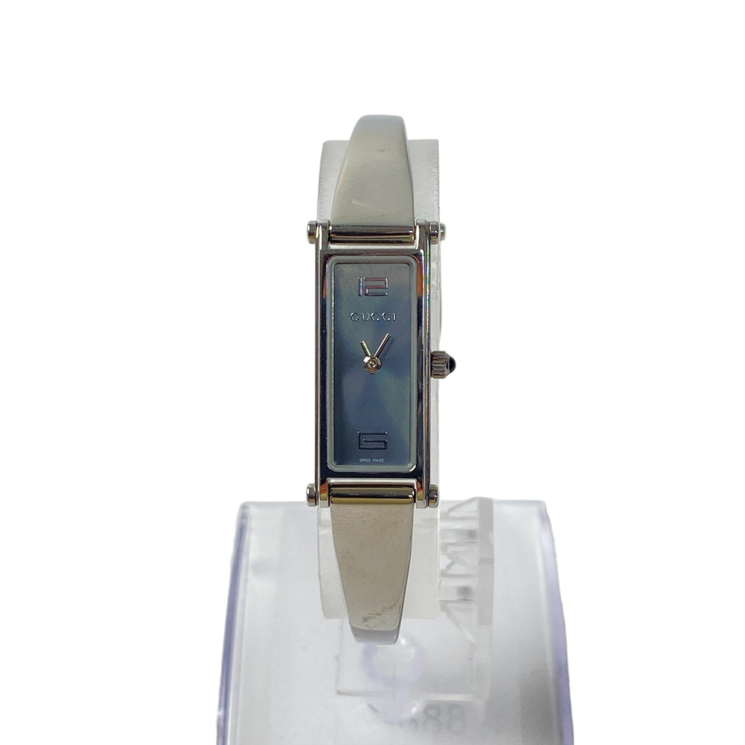 グッチ GUCCI レディース 1500L バングルウォッチ グレー文字盤 SS クォーツ