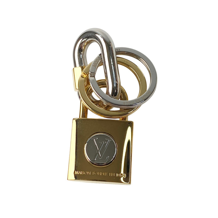 美品 ルイヴィトン LOUIS VUITTON メンズ ポルト クレ・LV パドロック キーリング M00549