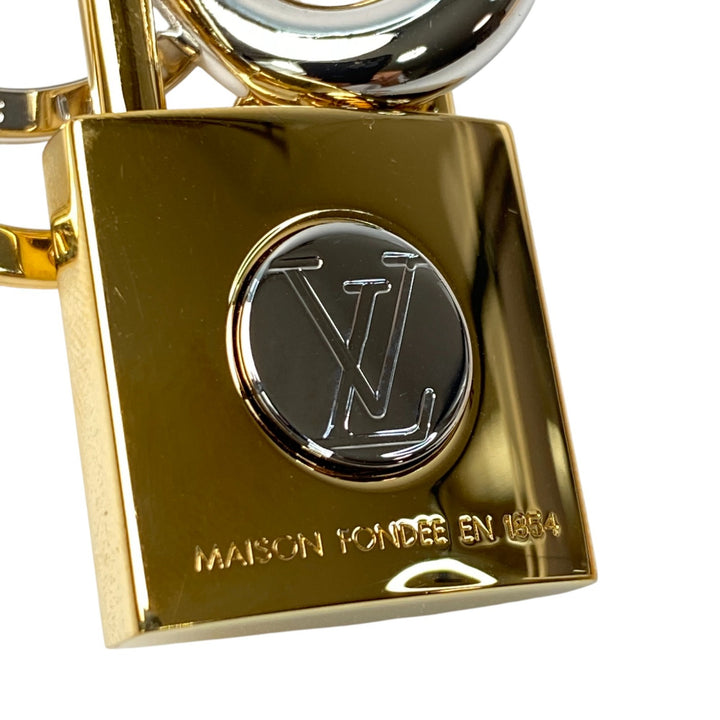 美品 ルイヴィトン LOUIS VUITTON メンズ ポルト クレ・LV パドロック キーリング M00549