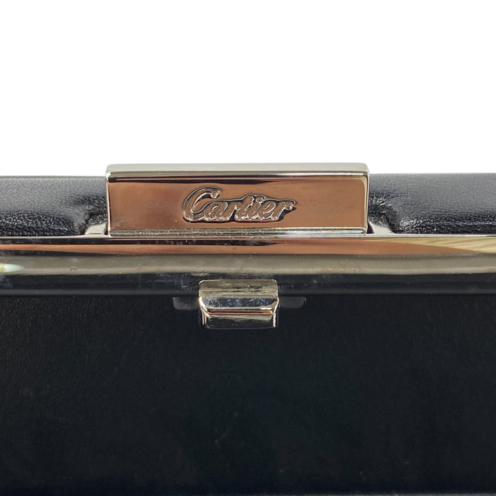 美品 カルティエ Cartier レディース ミニ ハンドバッグ ボックスカーフ 冠婚葬祭