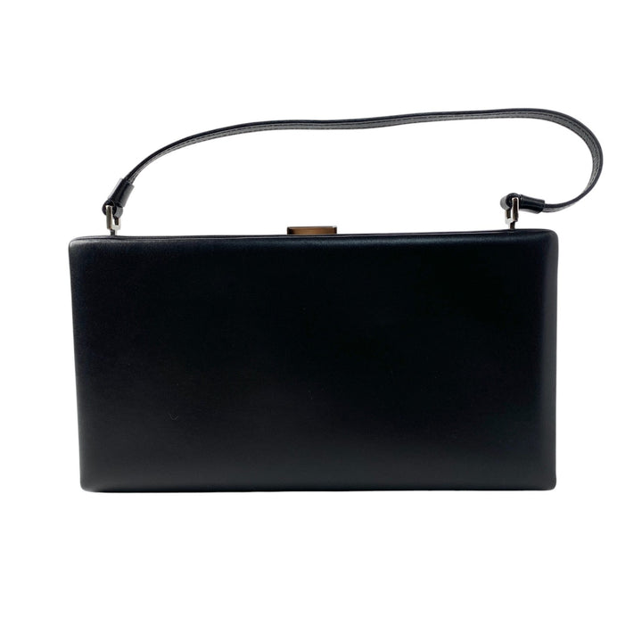 美品 カルティエ Cartier レディース ミニ ハンドバッグ ボックスカーフ 冠婚葬祭