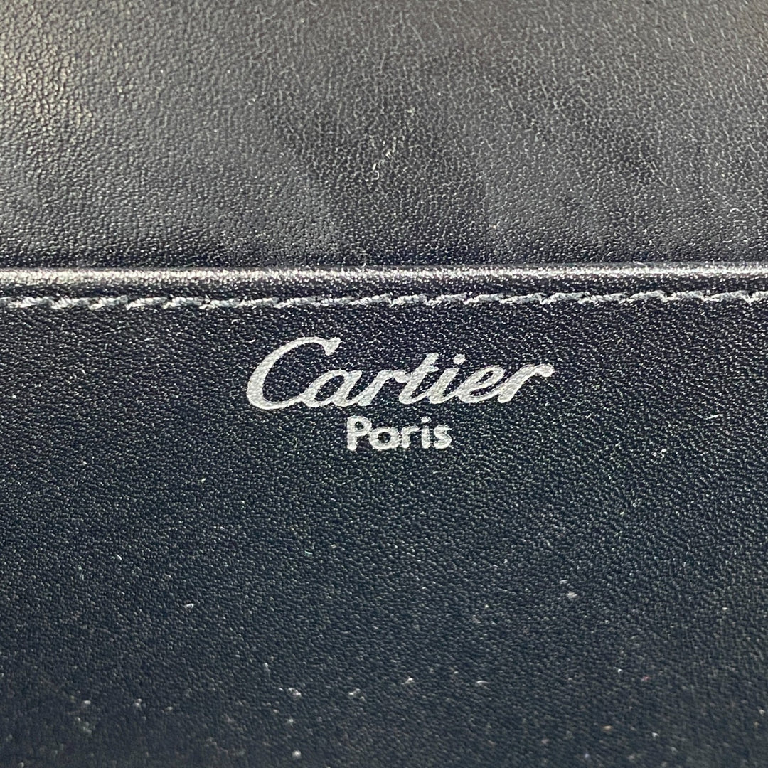 美品 カルティエ Cartier レディース ミニ ハンドバッグ ボックスカーフ 冠婚葬祭