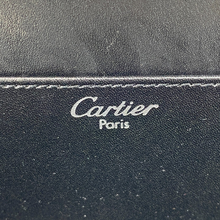 美品 カルティエ Cartier レディース ミニ ハンドバッグ ボックスカーフ 冠婚葬祭