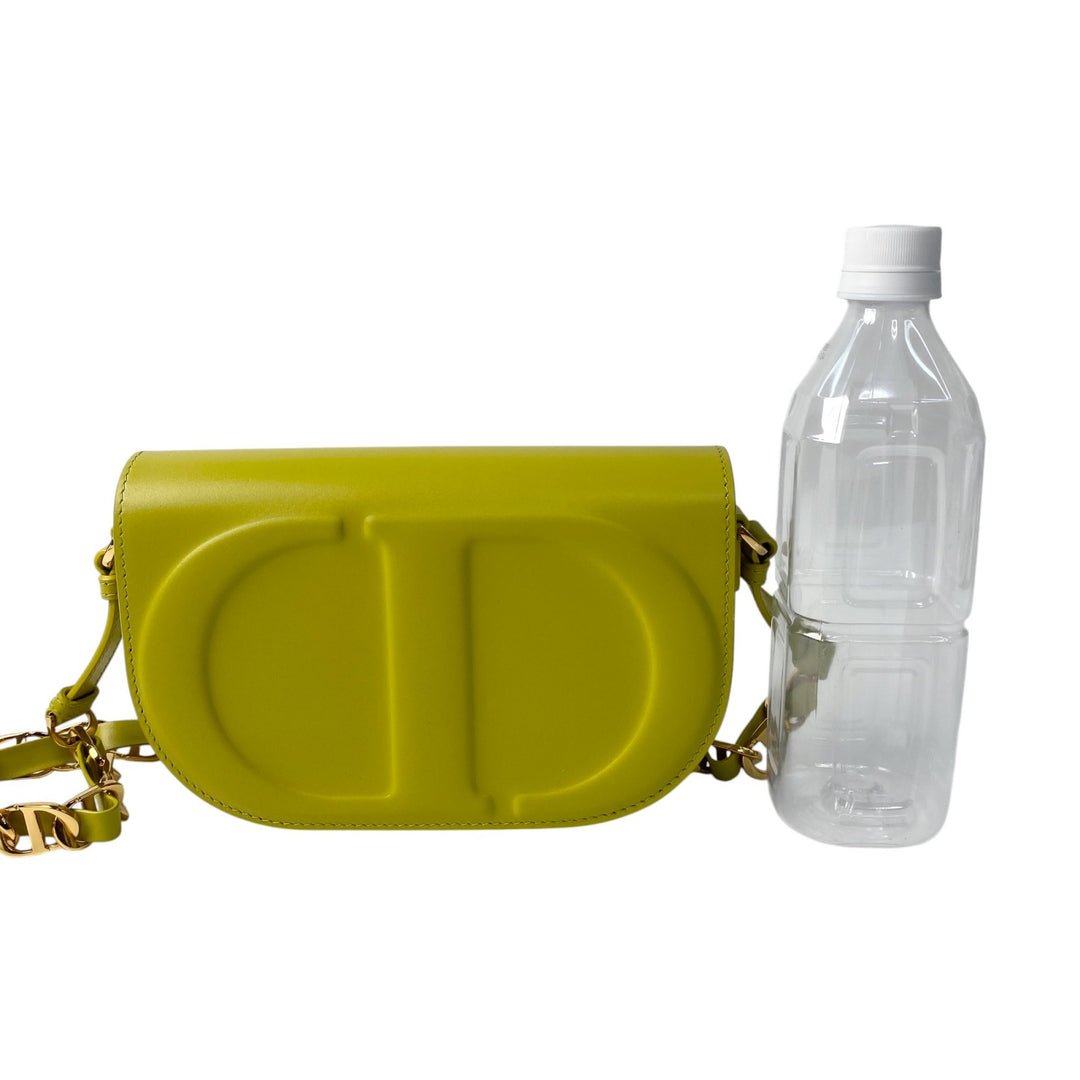 未使用 DIOR デイオール レディース CDシグネチャー ライム カーフスキン チェーンショルダーバッグ M9280UZWS 05-RU-0243 斜めがけ クロスボディ