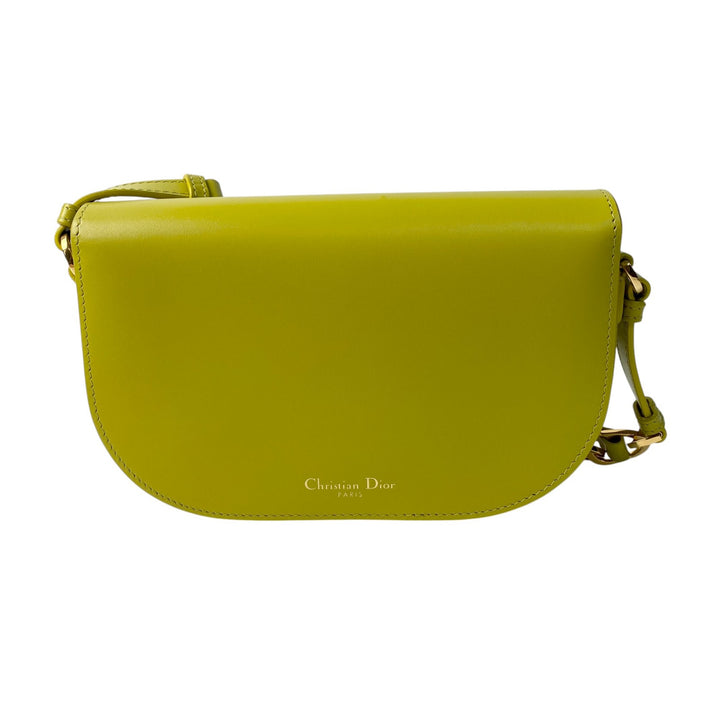 未使用 DIOR デイオール レディース CDシグネチャー ライム カーフスキン チェーンショルダーバッグ M9280UZWS 05-RU-0243 斜めがけ クロスボディ