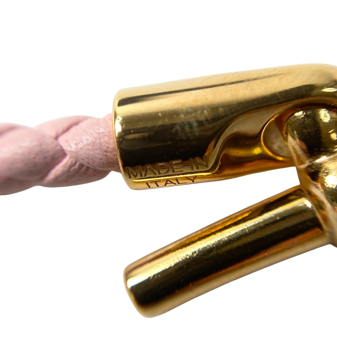 未使用 エルメス HERMES レディース ブレスレット グレナン ローズサクラ ゴールド GD金具