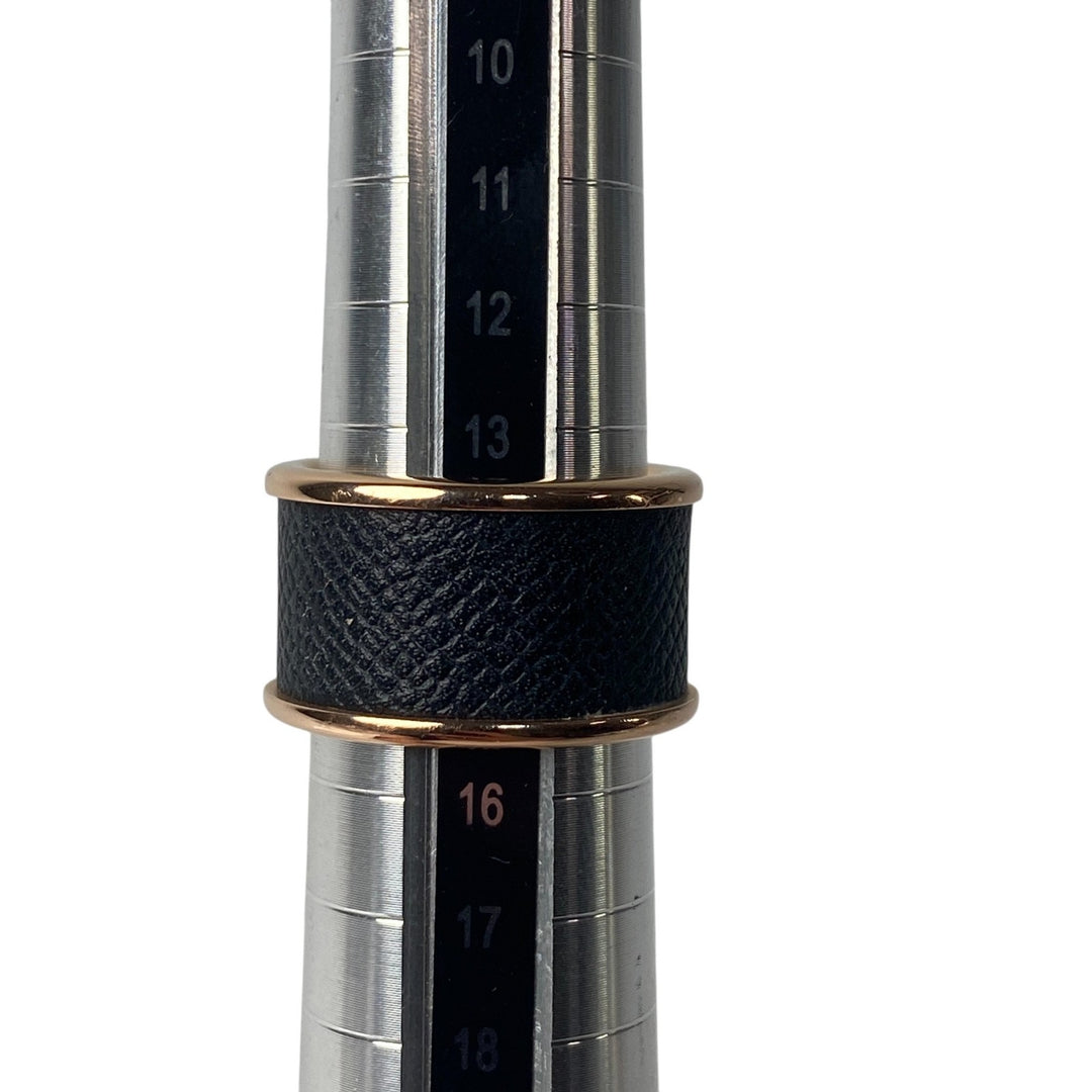 美品 エルメス HERMES オランプ GM ヴォー・マダム リング ブラック 15号