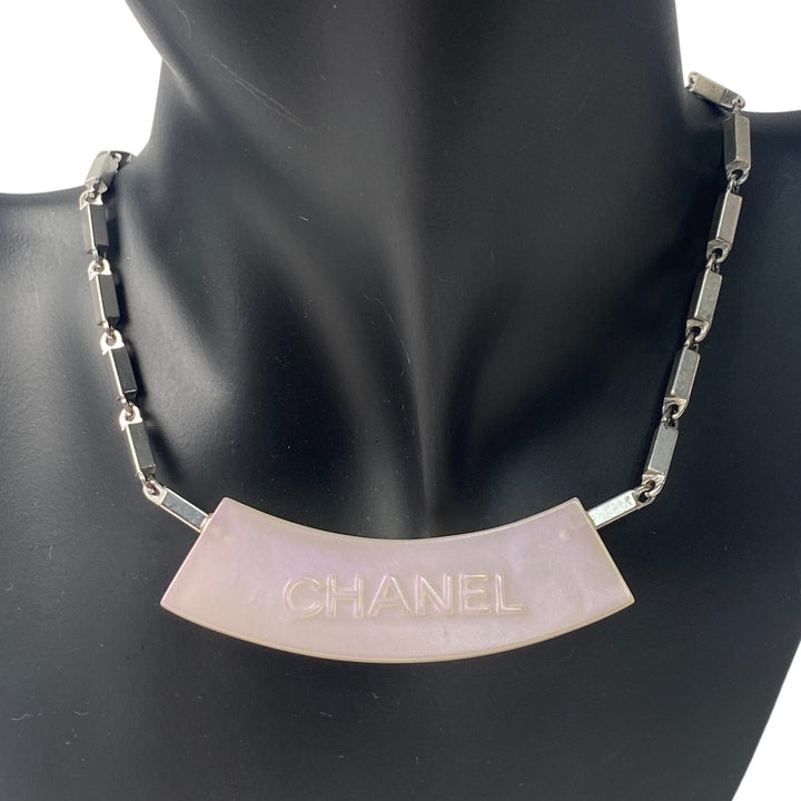 シャネル CHANEL レディース プレート型 ネックレス メッキ 00C