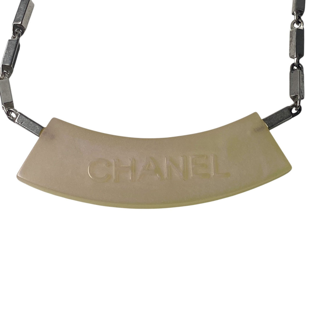 シャネル CHANEL レディース プレート型 ネックレス メッキ 00C