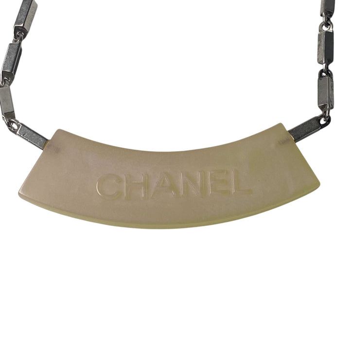 シャネル CHANEL レディース プレート型 ネックレス メッキ 00C