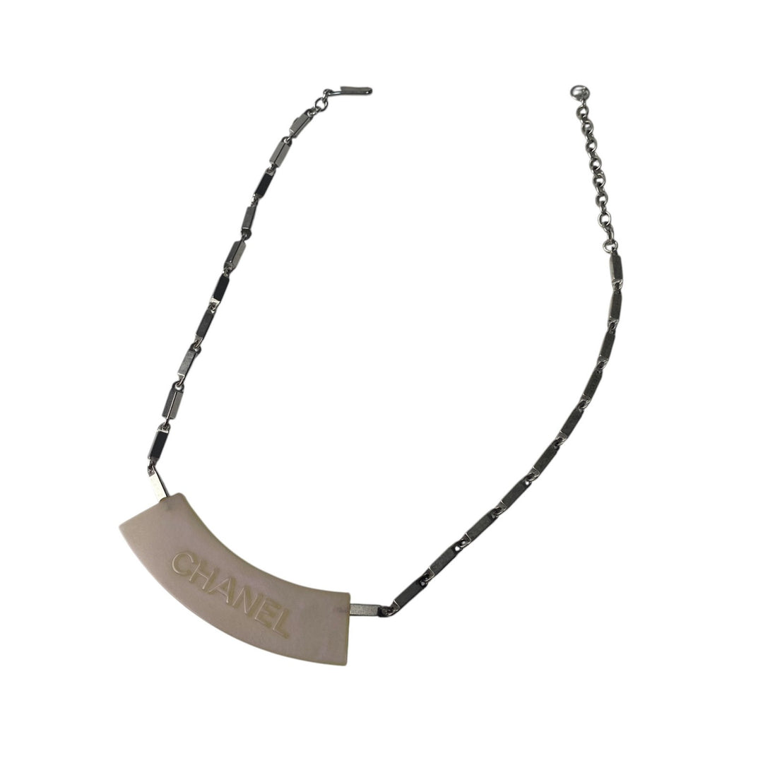 シャネル CHANEL レディース プレート型 ネックレス メッキ 00C