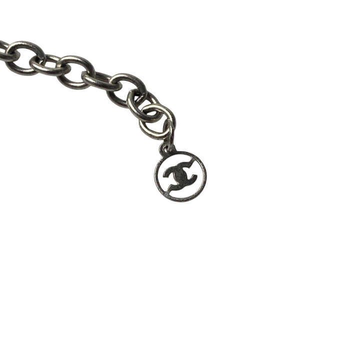 シャネル CHANEL レディース プレート型 ネックレス メッキ 00C