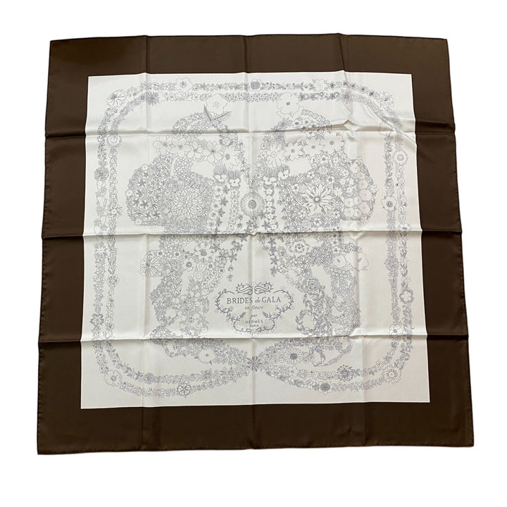 未使用 エルメス HERMES レディース カレ90 ブリッド・ドゥ・ガラ・アン・フルール