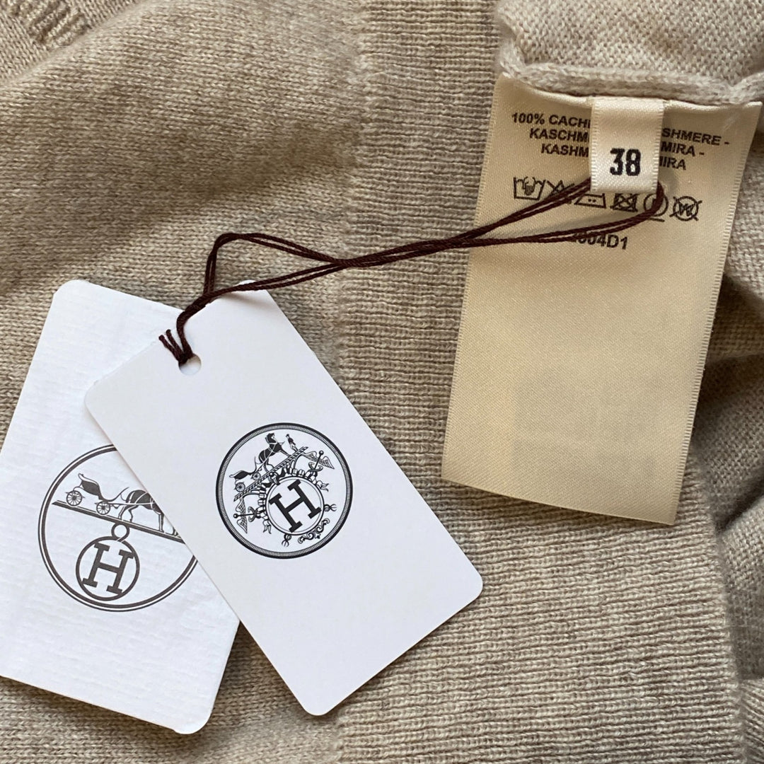 新品 エルメス HERMES レディース Hリフト ロングリーブ ニット セーター カシミヤ #38