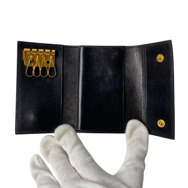 [入手困難] エルメス HERMES メンズ ボックスカーフ 8連 キーケース ブラック