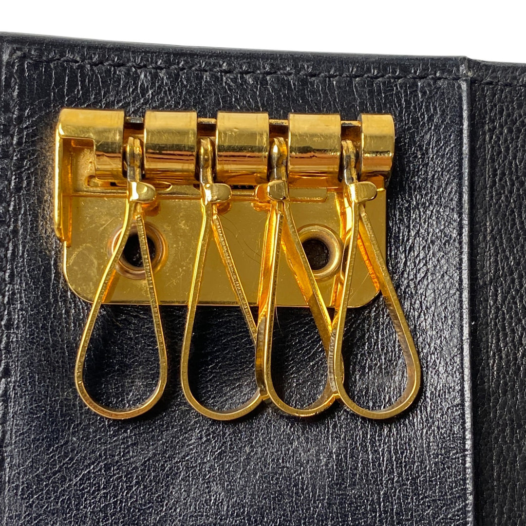 [入手困難] エルメス HERMES メンズ ボックスカーフ 8連 キーケース ブラック