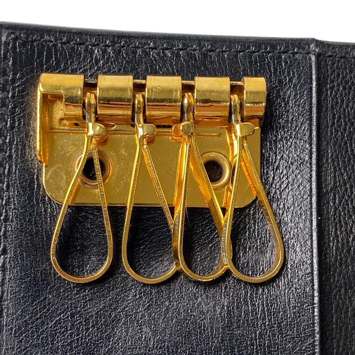 [入手困難] エルメス HERMES メンズ ボックスカーフ 8連 キーケース ブラック