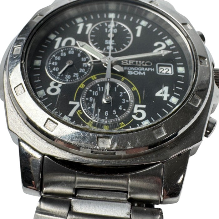 セイコー SEIKO 腕時計 クロノグラフ クォーツ 稼動品 7T92-0CA0 電池交換済み メンズ