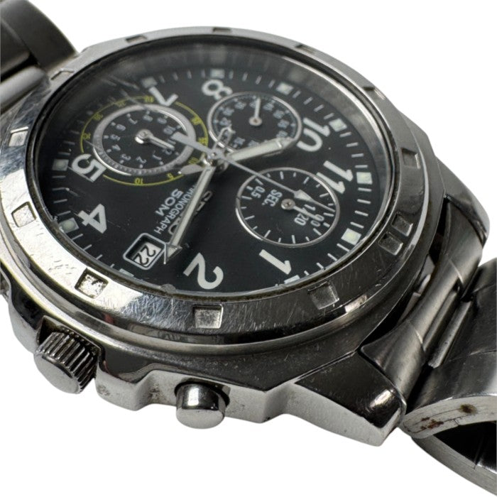 セイコー SEIKO 腕時計 クロノグラフ クォーツ 稼動品 7T92-0CA0 電池交換済み メンズ