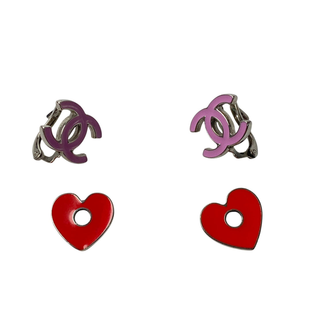 シャネル CHANEL レディース ピアス ココマーク ハート 04P 2way 取り外し可