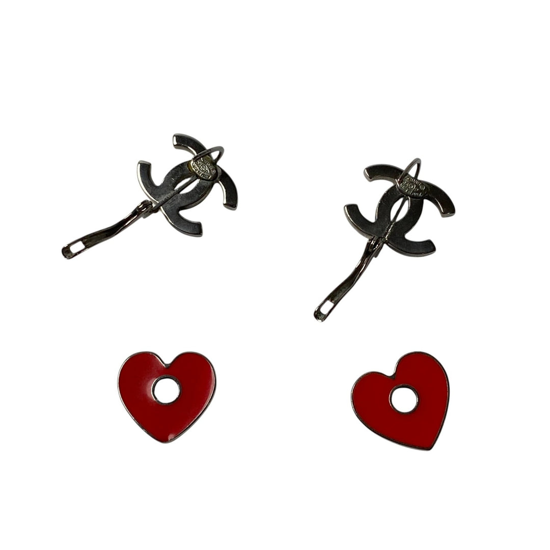 シャネル CHANEL レディース ピアス ココマーク ハート 04P 2way 取り外し可