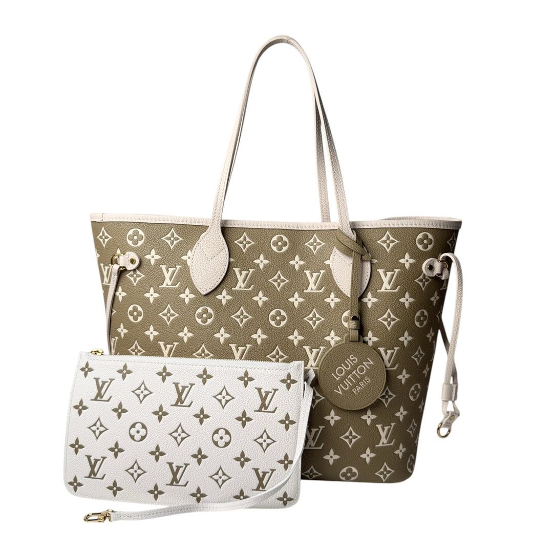 美品 ルイ ヴィトン LOUIS VUITTON モノグラム アンプラント ネヴァーフル MM ポーチ付 M46102 IC 肩がけ レディース