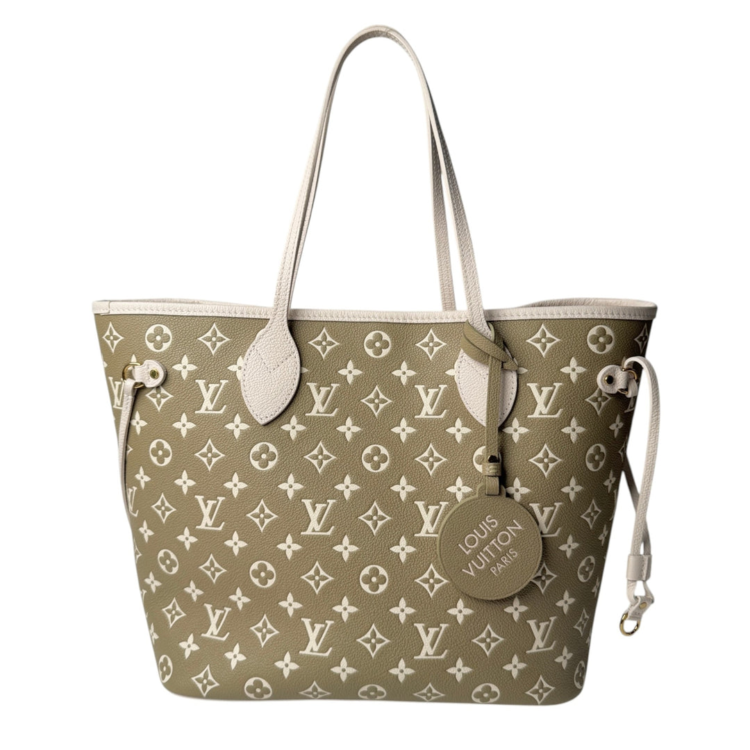 美品 ルイ ヴィトン LOUIS VUITTON モノグラム アンプラント ネヴァーフル MM ポーチ付 M46102 IC 肩がけ レディース