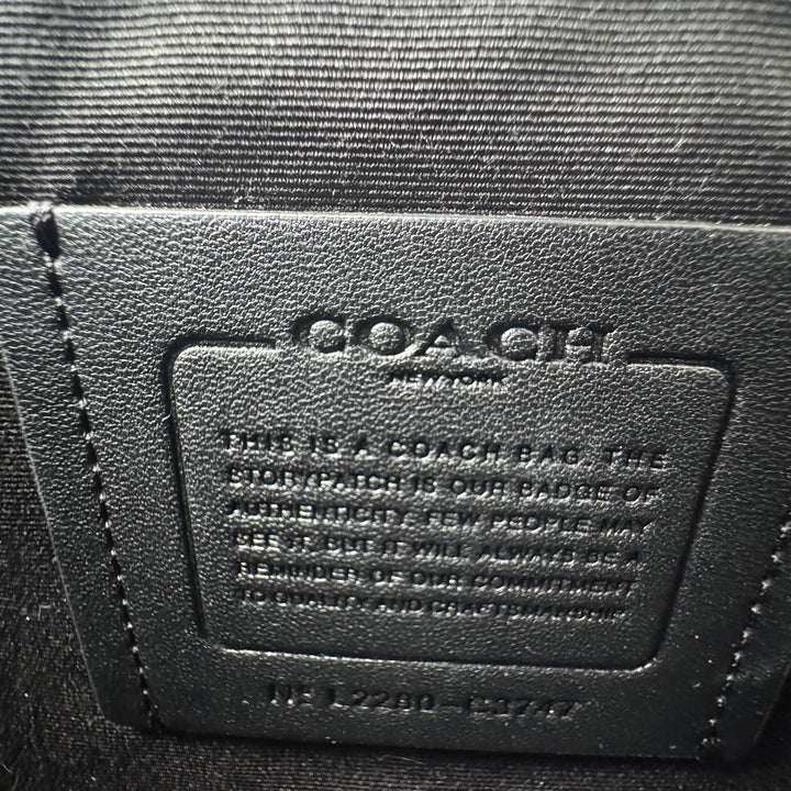 美品 コーチ COACH トラック クロスボディ ショルダーバッグ ブラック シグネチャー メンズ
