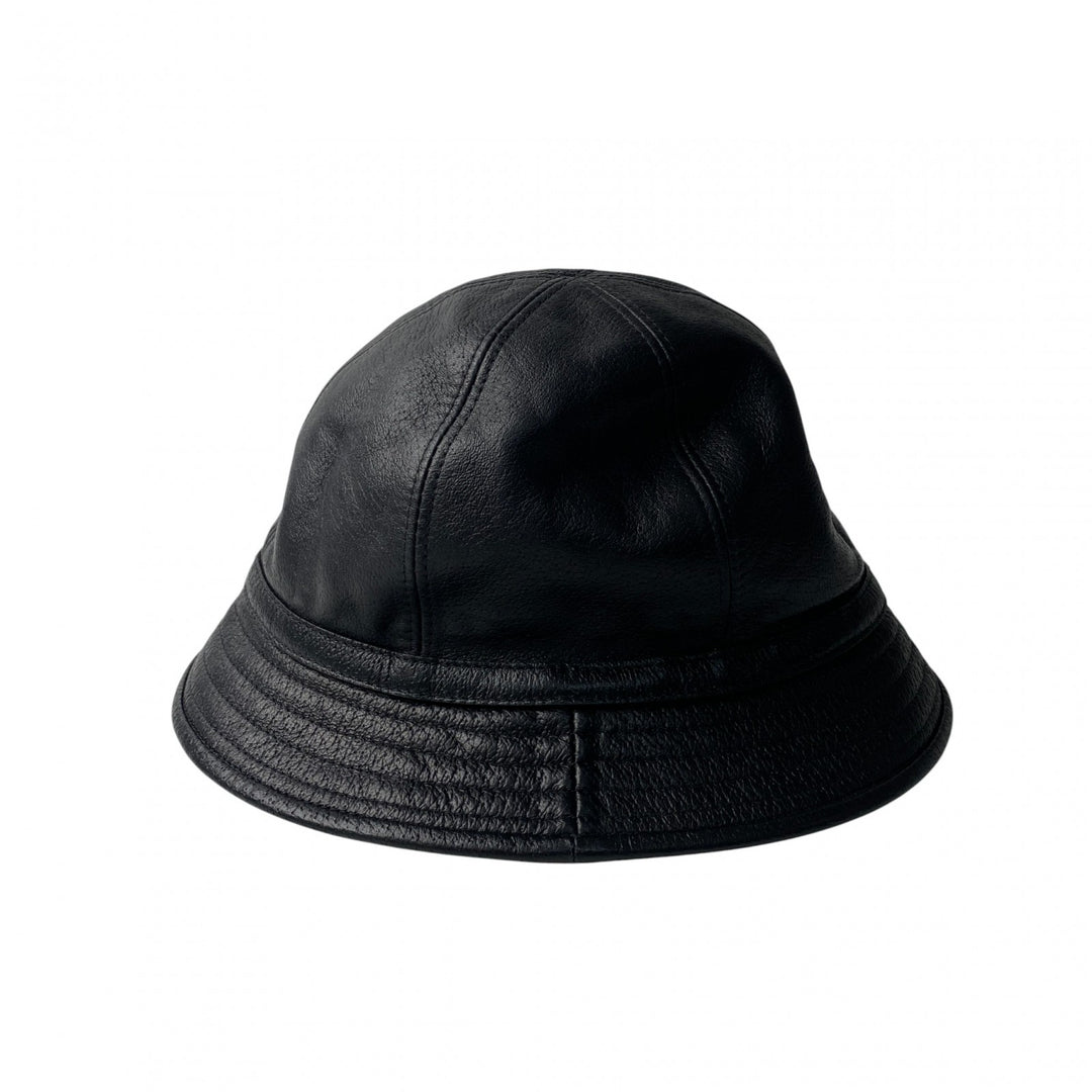 新品 タグ付き グッチ GUCCI レディース バケットハット ブラック レザー S