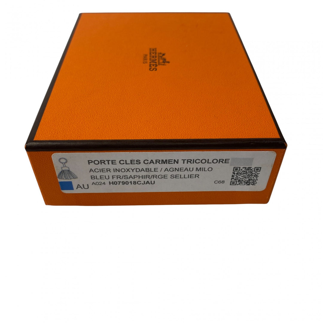 未使用 エルメス HERMES レディース カルメン キーリング ラムスキン U刻印