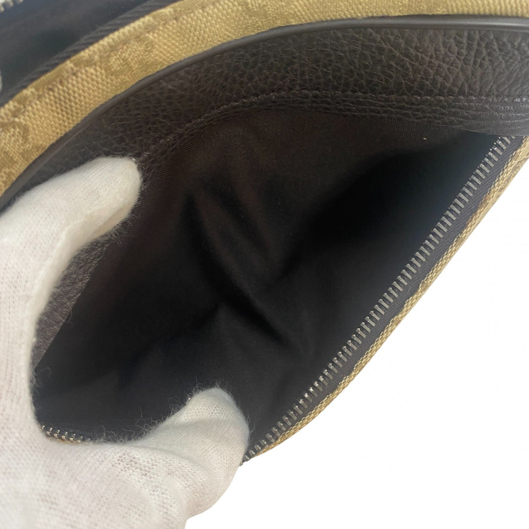 美品 グッチ GUCCI メンズ ボディバッグ ウエストポーチ GGキャンバス