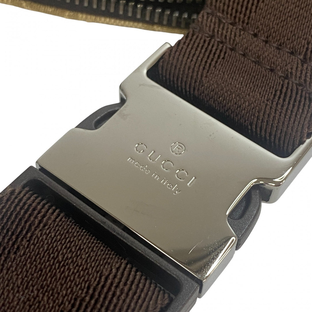 美品 グッチ GUCCI メンズ ボディバッグ ウエストポーチ GGキャンバス