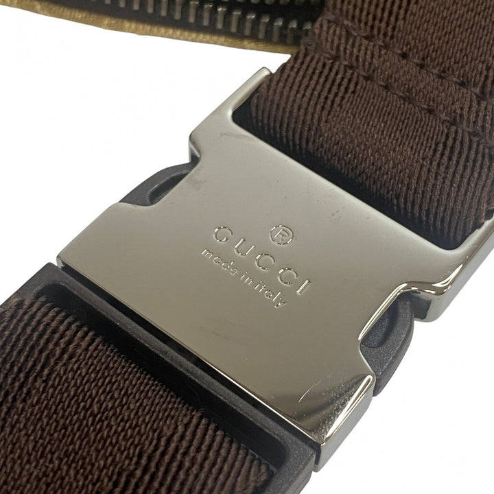 美品 グッチ GUCCI メンズ ボディバッグ ウエストポーチ GGキャンバス