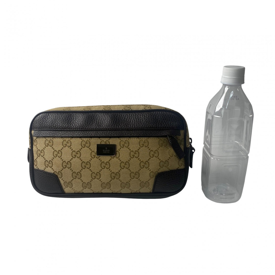 美品 グッチ GUCCI メンズ ボディバッグ ウエストポーチ GGキャンバス