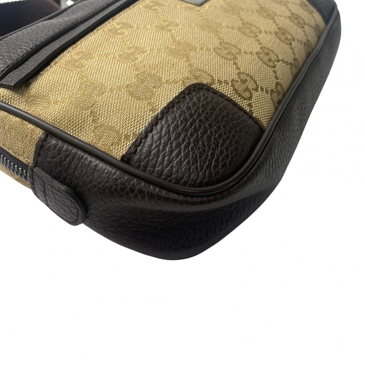 美品 グッチ GUCCI メンズ ボディバッグ ウエストポーチ GGキャンバス