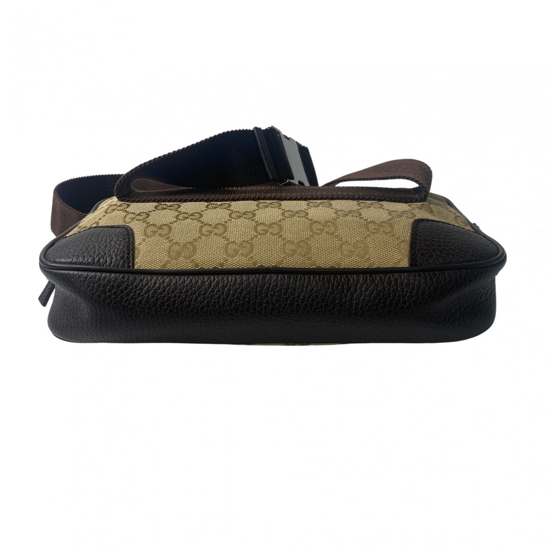 美品 グッチ GUCCI メンズ ボディバッグ ウエストポーチ GGキャンバス