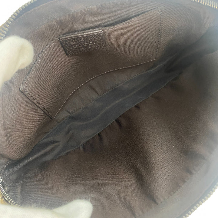 美品 グッチ GUCCI メンズ ボディバッグ ウエストポーチ GGキャンバス