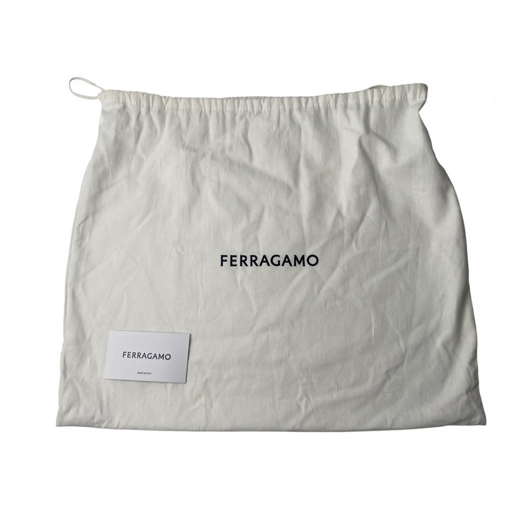 美品 フェラガモ Ferragamo レディース ロゴ ファブリック トートバッグ キャンバス