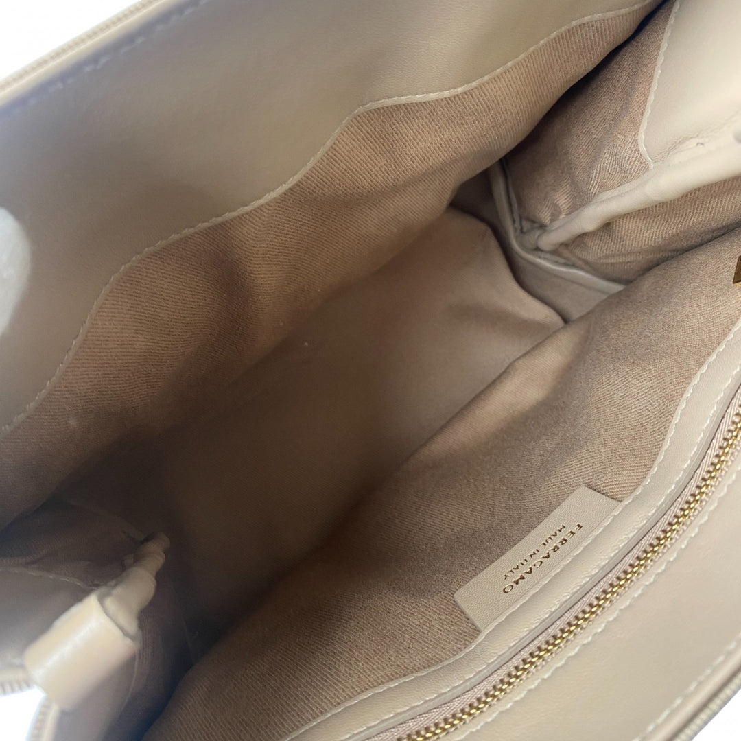 美品 フェラガモ Ferragamo レディース ロゴ ファブリック トートバッグ キャンバス