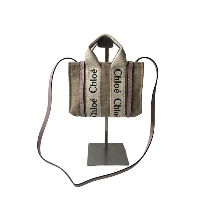 未使用 クロエ Chloe レディース ウッディ 2wayミニ トートバッグ ショルダーバッグ 斜めがけ クロスボディ