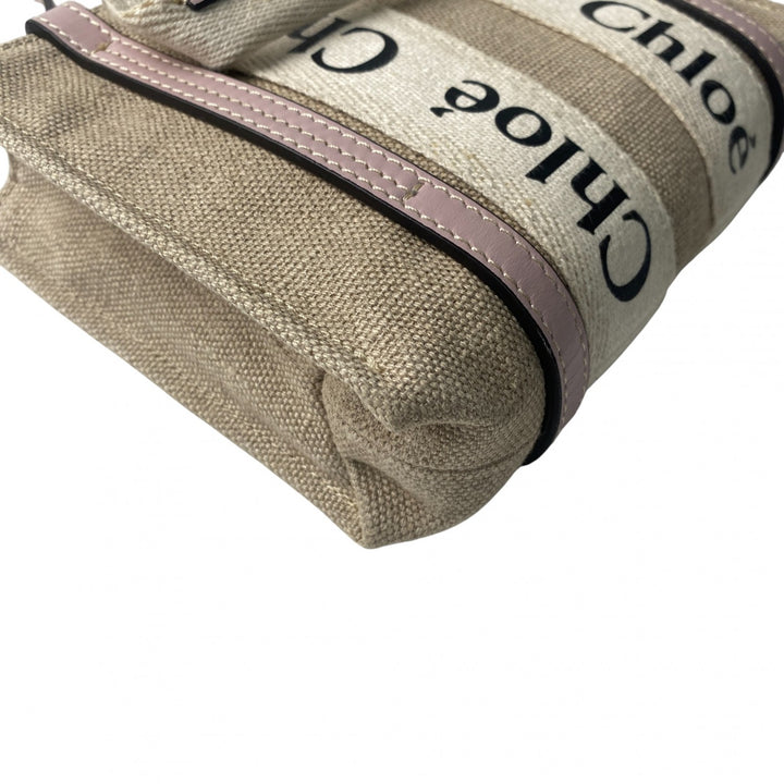 未使用 クロエ Chloe レディース ウッディ 2wayミニ トートバッグ ショルダーバッグ 斜めがけ クロスボディ