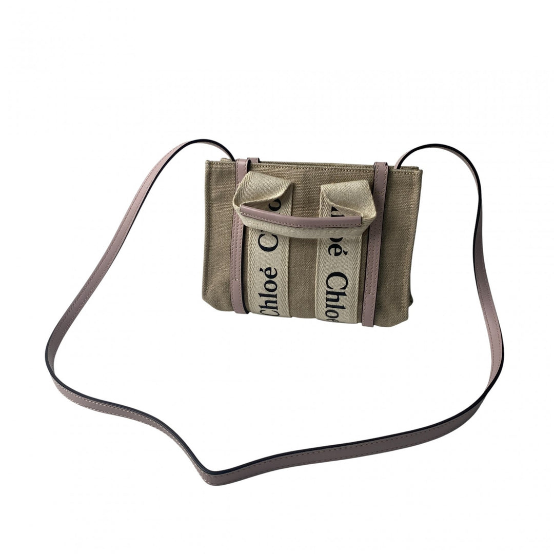 未使用 クロエ Chloe レディース ウッディ 2wayミニ トートバッグ ショルダーバッグ 斜めがけ クロスボディ