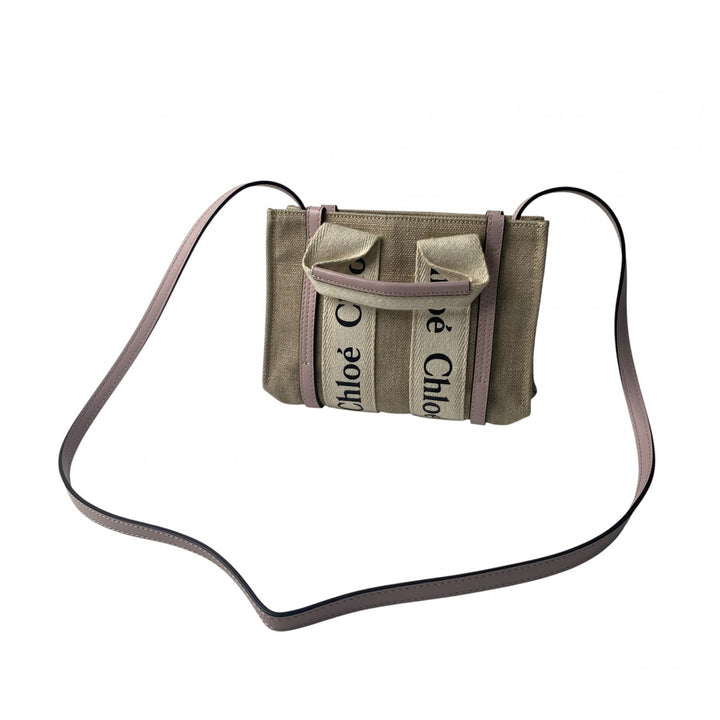 未使用 クロエ Chloe レディース ウッディ 2wayミニ トートバッグ ショルダーバッグ 斜めがけ クロスボディ