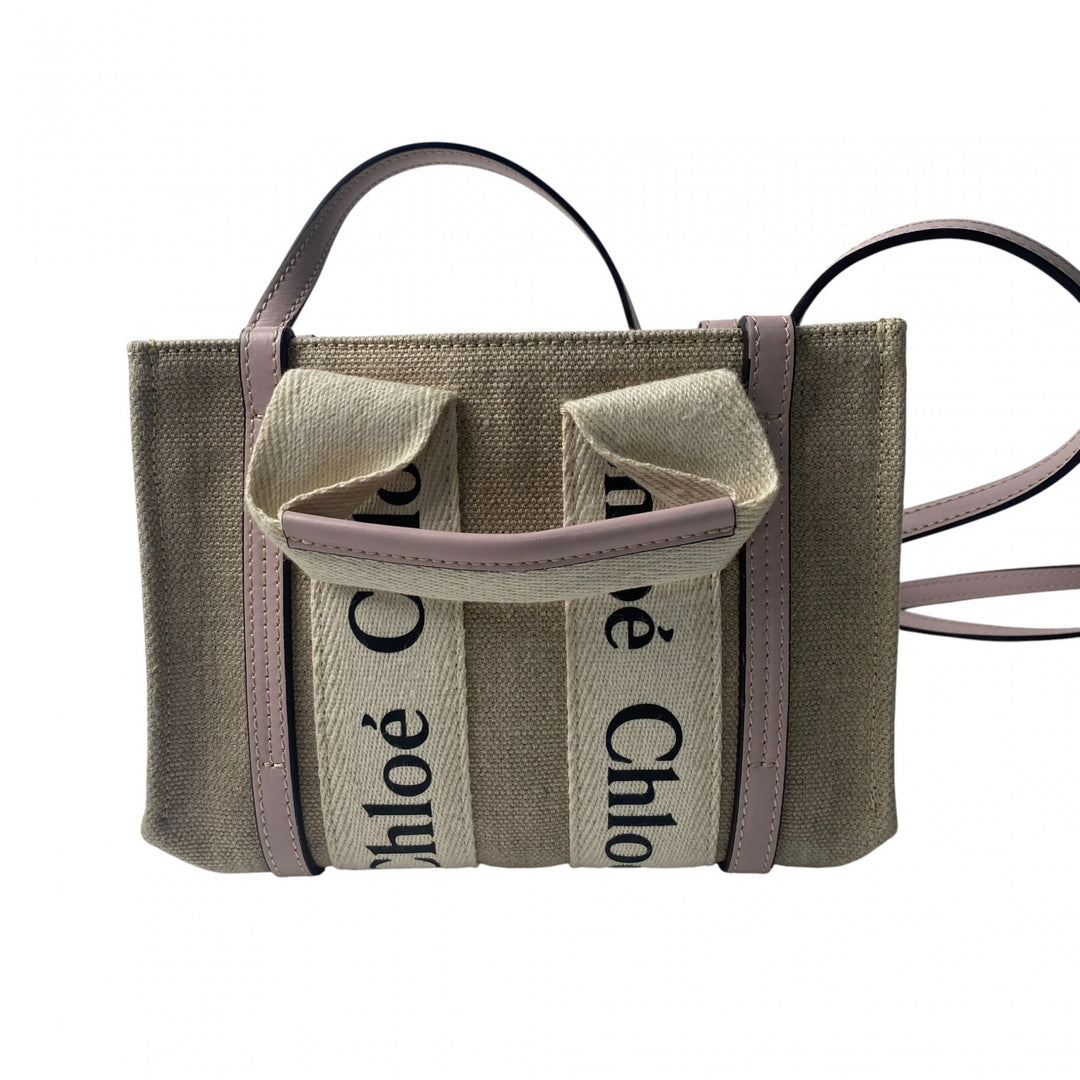 未使用 クロエ Chloe レディース ウッディ 2wayミニ トートバッグ ショルダーバッグ 斜めがけ クロスボディ