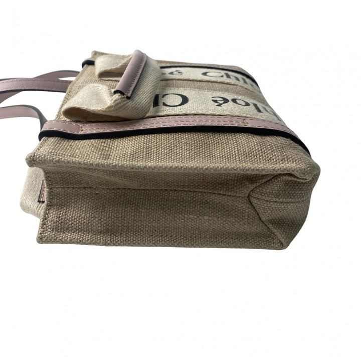 未使用 クロエ Chloe レディース ウッディ 2wayミニ トートバッグ ショルダーバッグ 斜めがけ クロスボディ