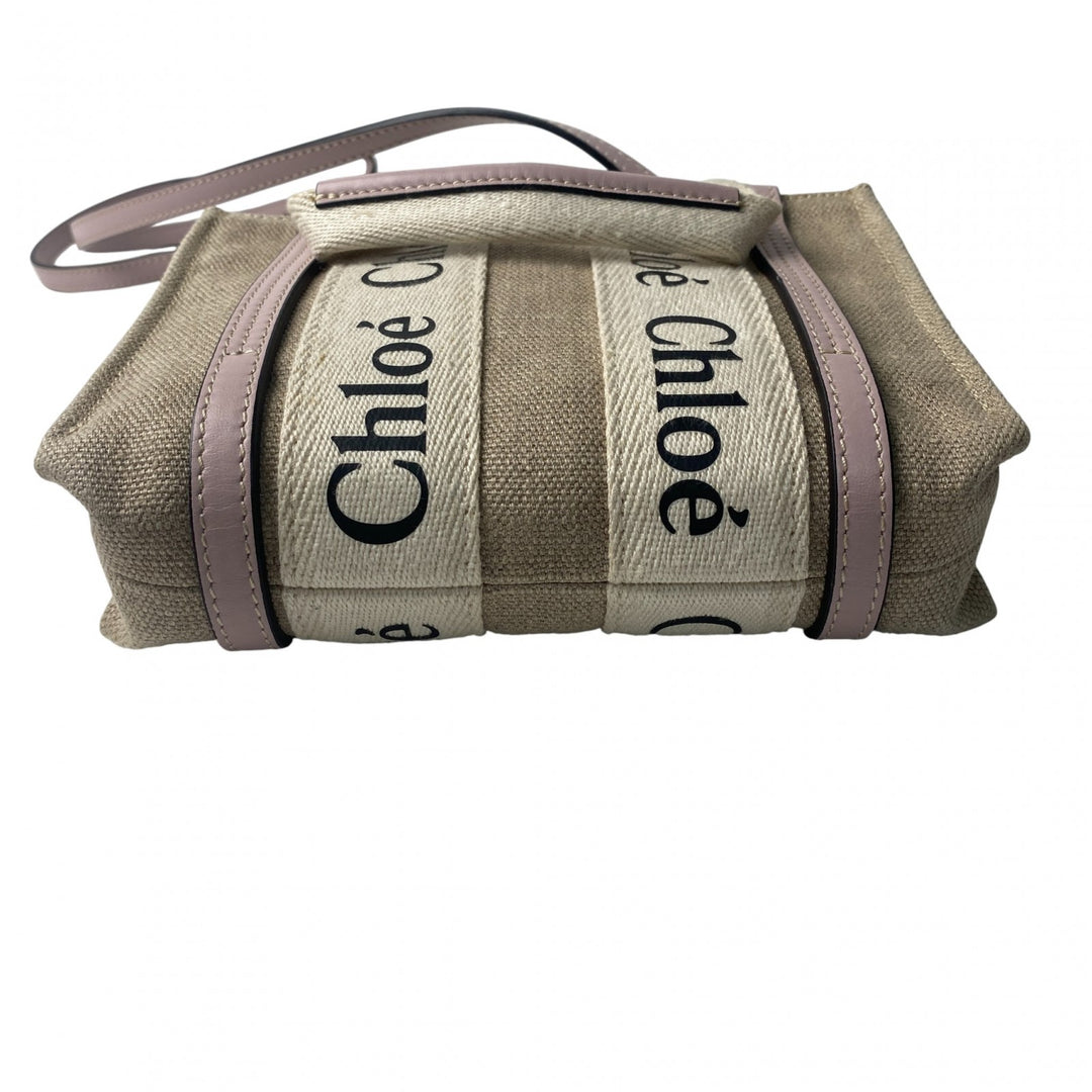 未使用 クロエ Chloe レディース ウッディ 2wayミニ トートバッグ ショルダーバッグ 斜めがけ クロスボディ