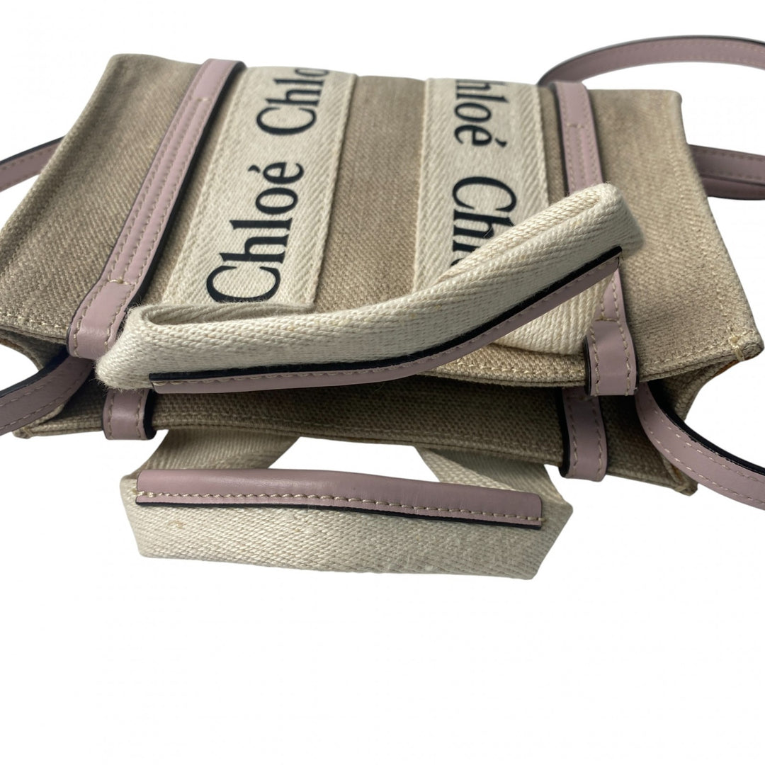 未使用 クロエ Chloe レディース ウッディ 2wayミニ トートバッグ ショルダーバッグ 斜めがけ クロスボディ